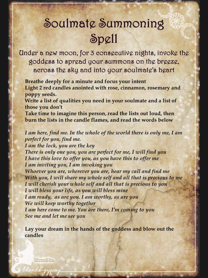 soulmate summoning spell