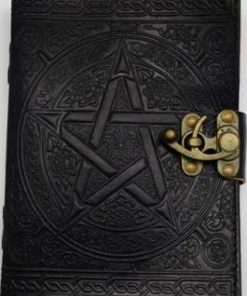 5" X 7" Black Pentagram Leather W- Latch