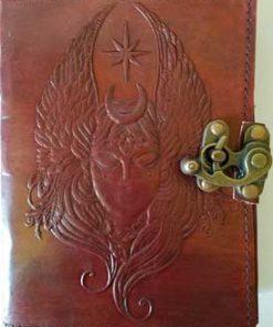 Moon Goddess Leather Blank Book W- Latch