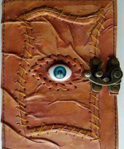 All Knowing Eye Leather Blank Book W- Latch