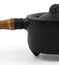 Cast Iron Burner W- Wooden Handle